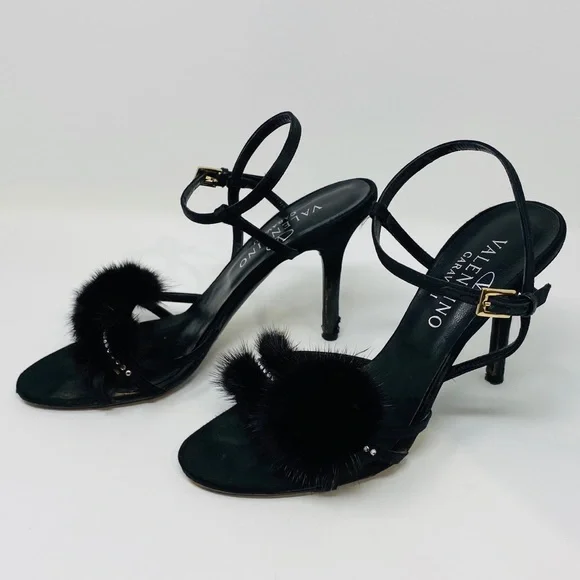 VALENTINO**Evening shoes w/Mink**EU 36.5 $1395 - Picture 3 of 8